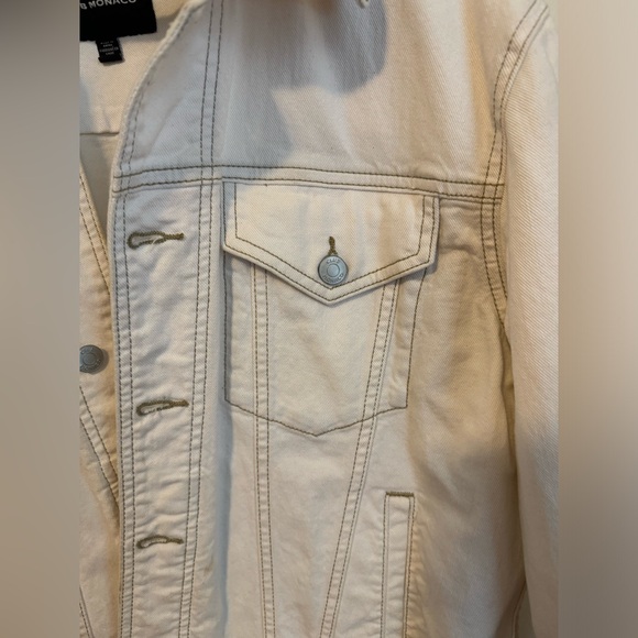 Club Monaco White Denim Jacket - L - Large - Picture 8 of 10